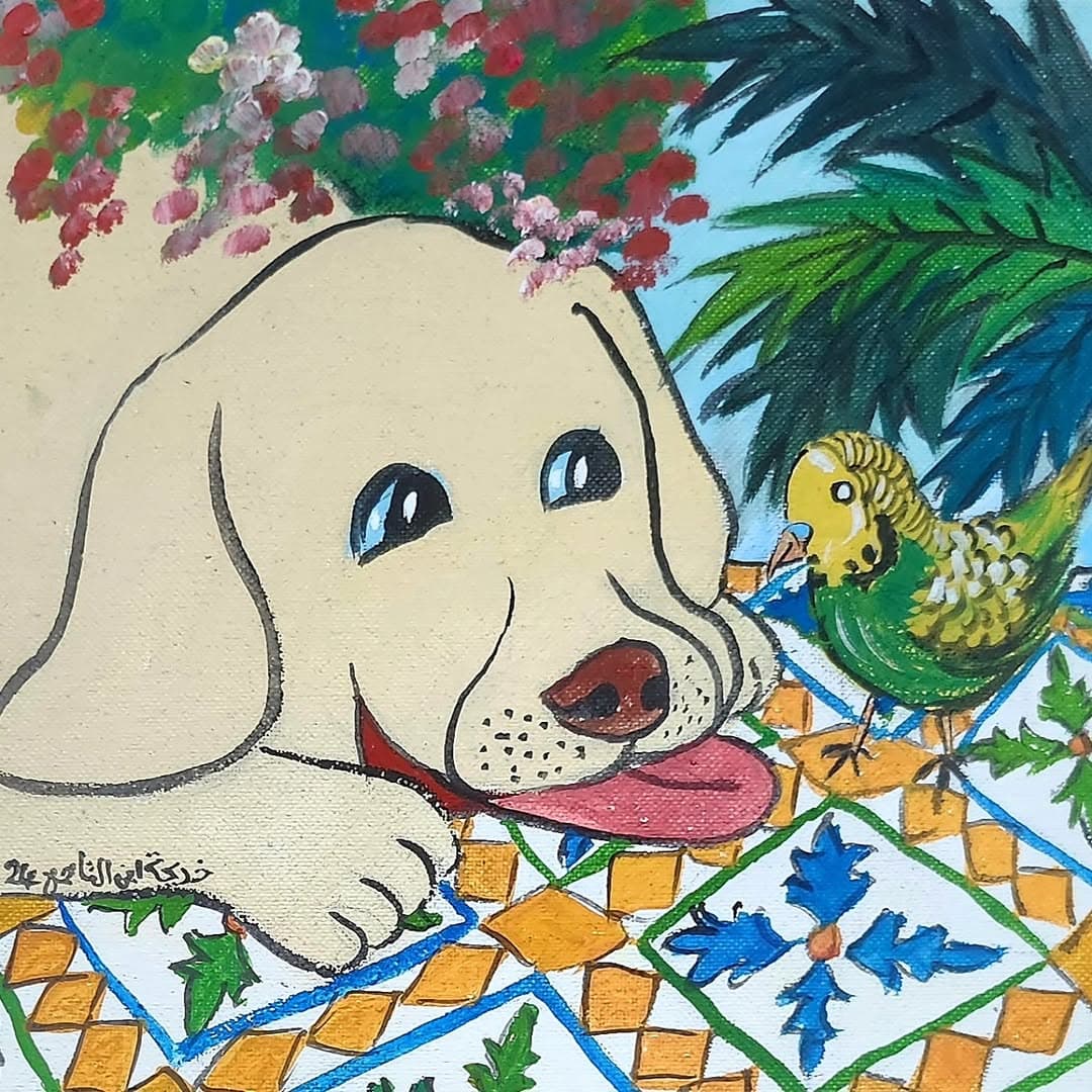 Tableau Fin de Fête Tableau "Fin de Fête" — Art contemporain marocain par Khadija Bentajar